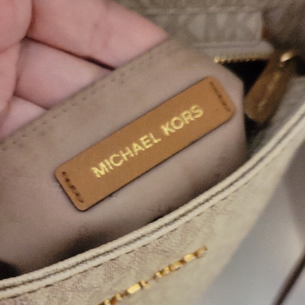 Michael Kors Jet Set Travel Messenger Bag Large Logo - Vanilla - Picture 9 of 11
